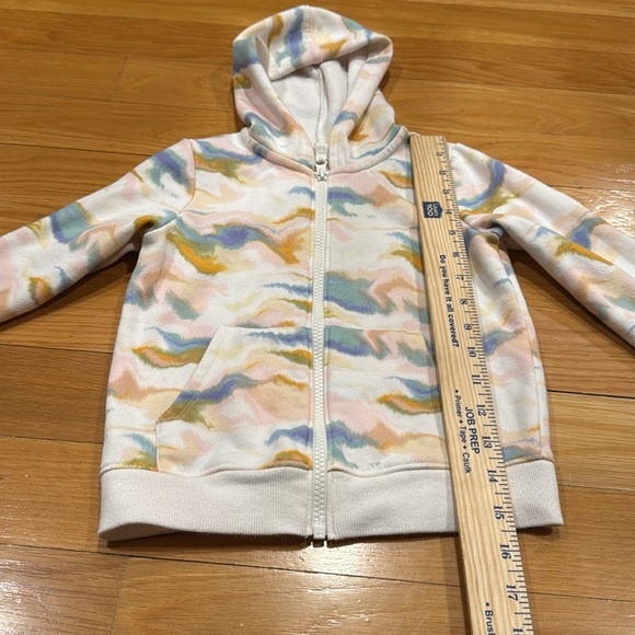 Cat & Jack zip -up tie dye hoodie sweatshirt size 4T, - Picture 5 of 9